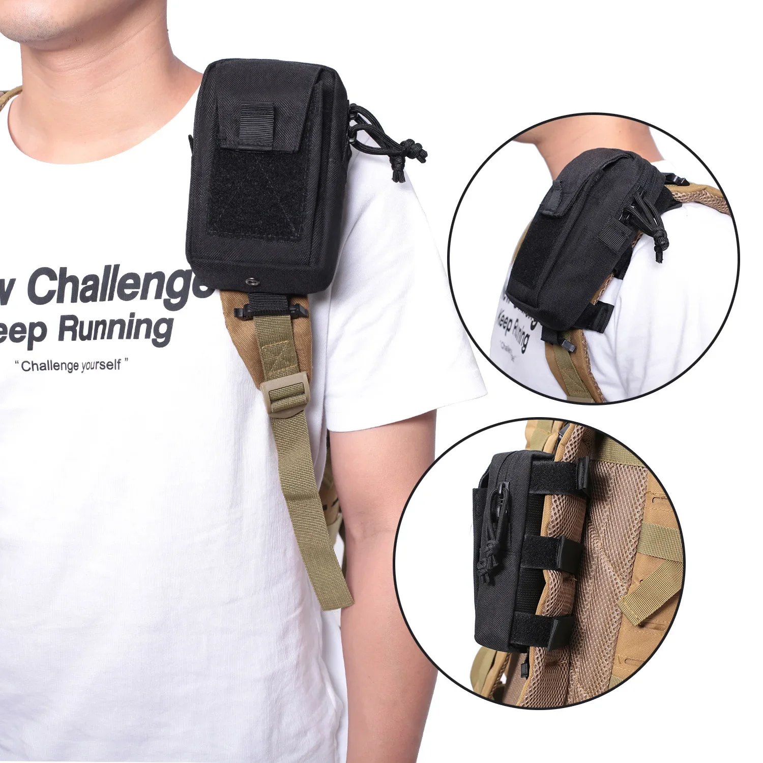 Backpack Insert Organizer - 몰레 백팩 스트랩 폰 홀더 허리