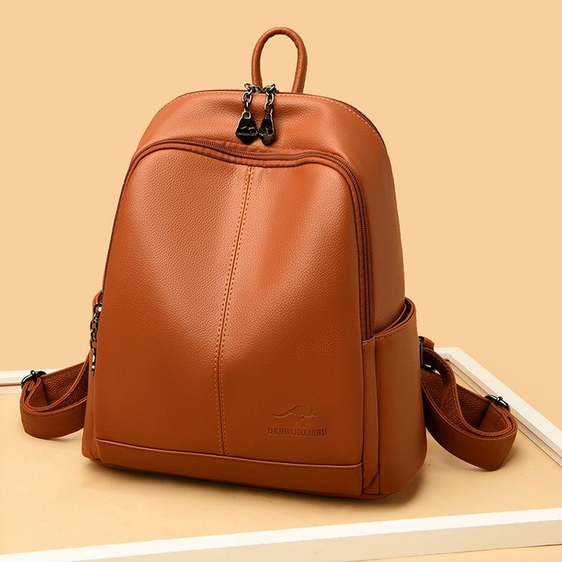 Travel Backpack Anti Theft - 새로운 한국산 소프트 PU 가죽 대용량