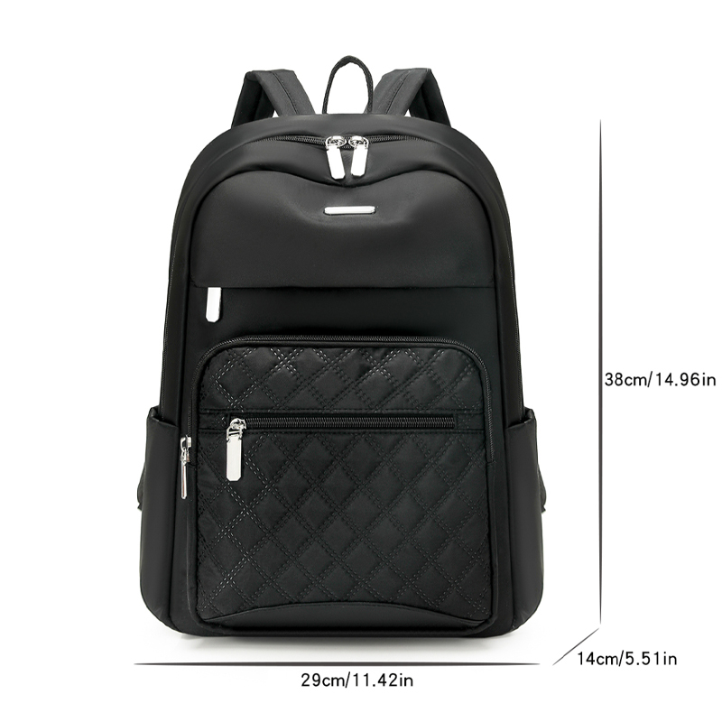 패션 격자 무늬 통근 데이 팟 여성 방수 나일론 배낭  - Fashion Backpack Women 리뷰 및 가격