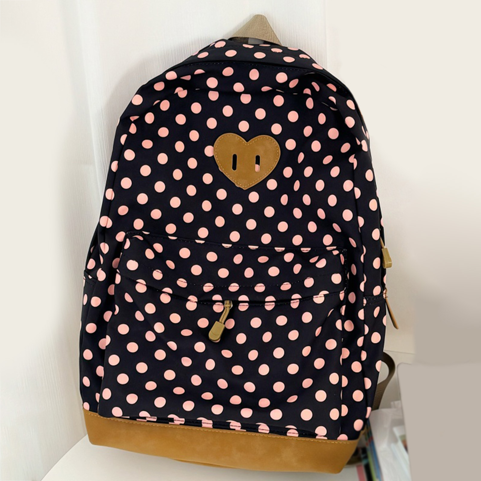 십대 여성용 레트로 휴대용 가방, 가벼운 물방울 무늬  - Fashion Backpack Women 리뷰 및 가격