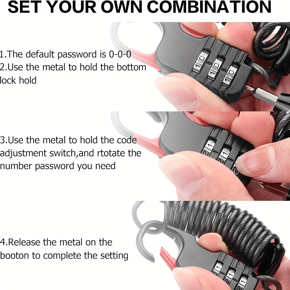 수납장 보안 잠금 장치용 3자리 조합 자물쇠, 도난 방 - Travel Backpack Anti Theft 리뷰 및 가격
